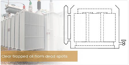 Clear trapped oil from dead spots